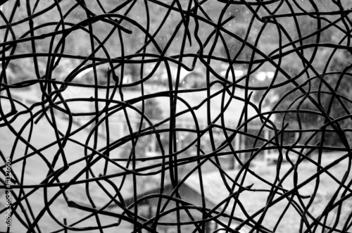 Fototapeta Naklejka Na Ścianę i Meble -  wire fence background and texture