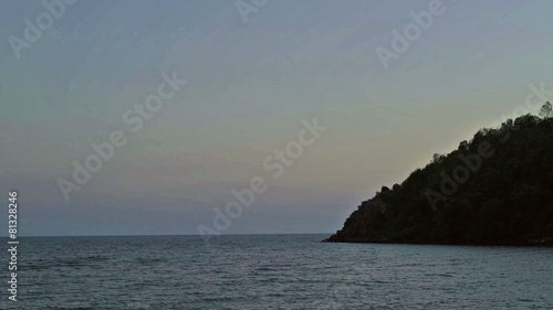 Sea with mountain (Time Lapse)
