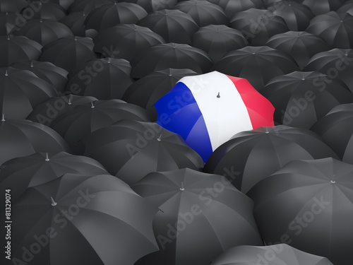 Umbrella with flag of france