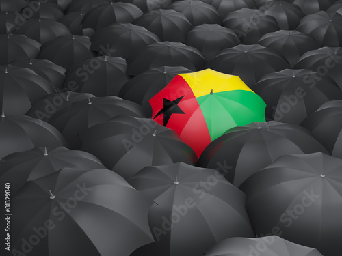 Umbrella with flag of guinea bissau