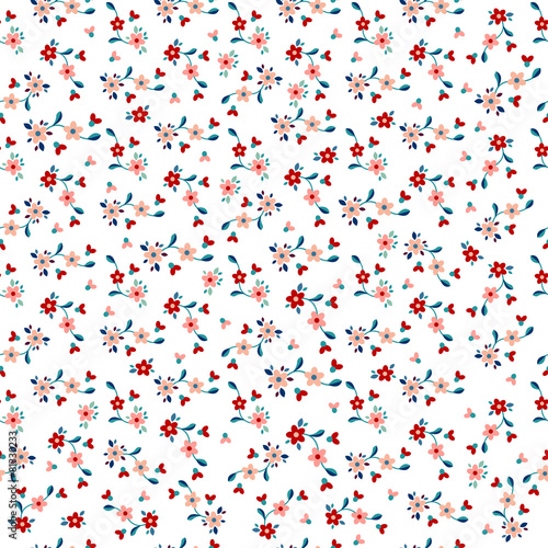 small cute flowers seamless pattern