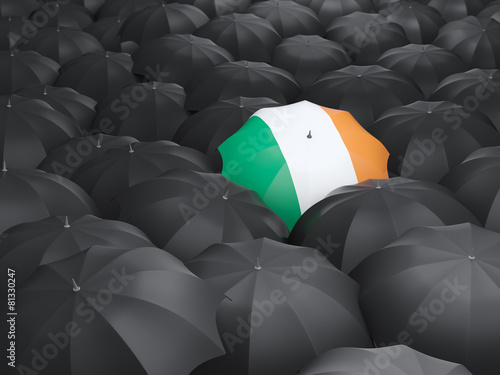 Umbrella with flag of ireland
