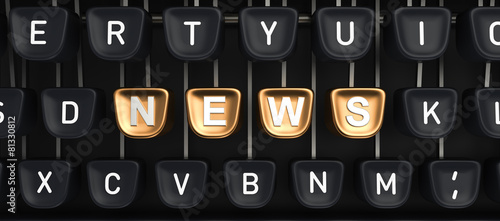 Typewriter with NEWS buttons