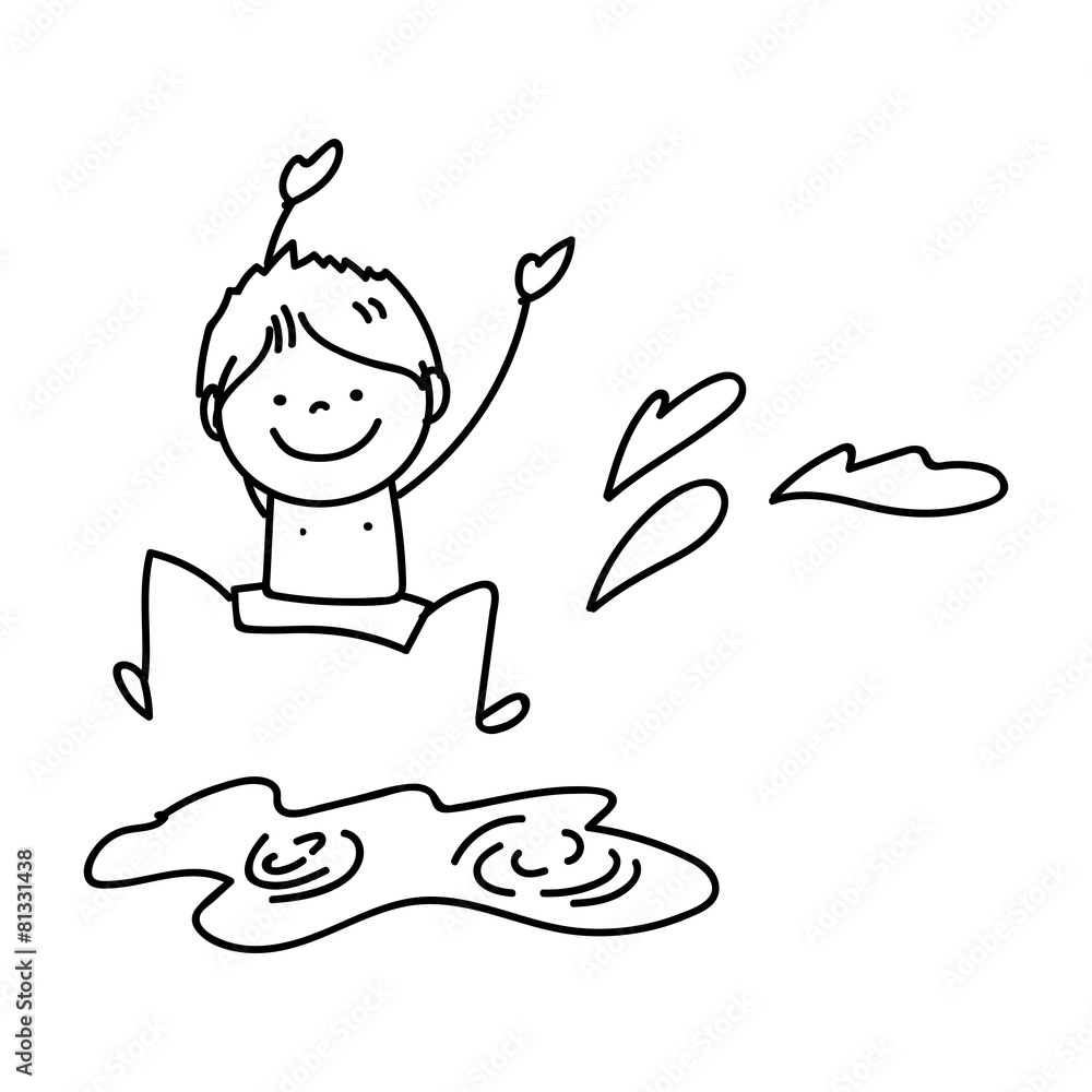 hand drawing cartoon character happy kids hand drawing cartoon character happy kids