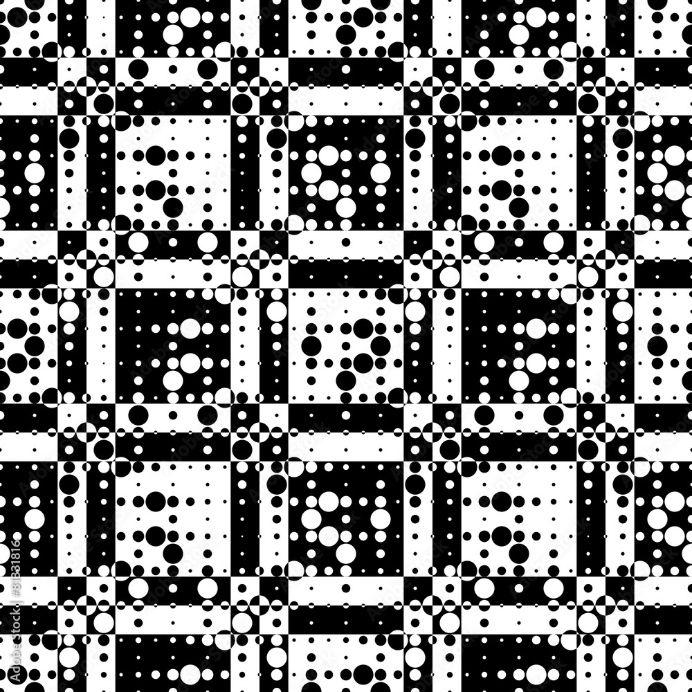 Fototapeta premium Seamless Monochrome Pattern