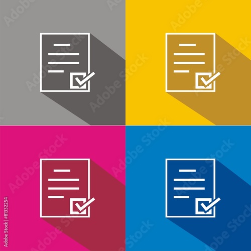Iconos aprobado colores sombra