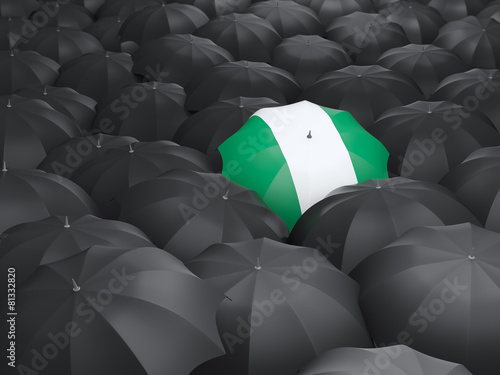 Umbrella with flag of nigeria
