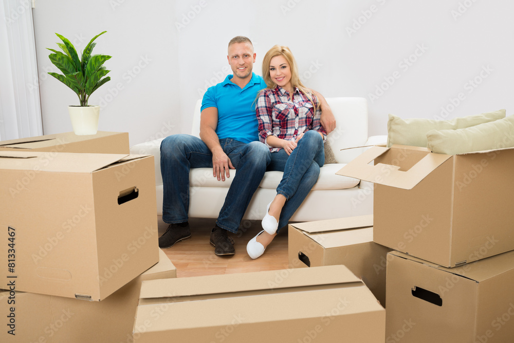 Young Couple In Their New House Young Couple In Their New House