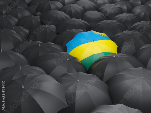 Umbrella with flag of rwanda