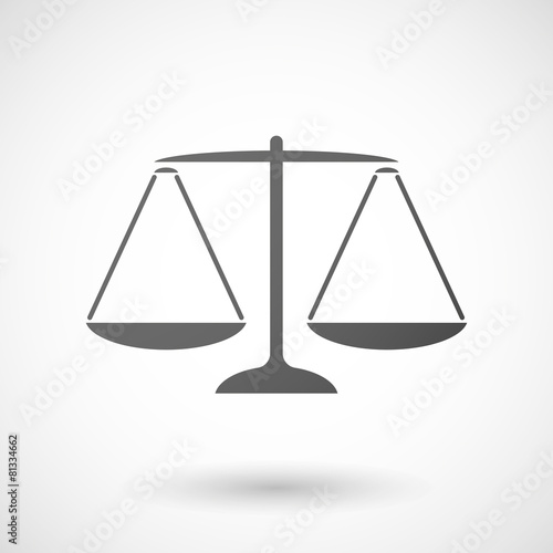 Grey weighing scale icon