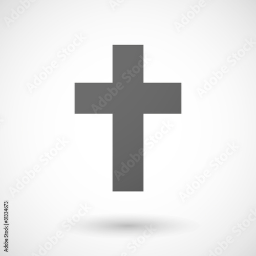 Grey cristian cross icon