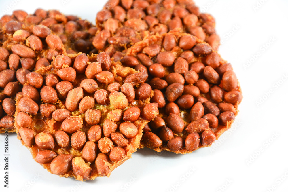 Thai peanut cracker made by peanut or groundnut Thai peanut cracker made by peanut or groundnut