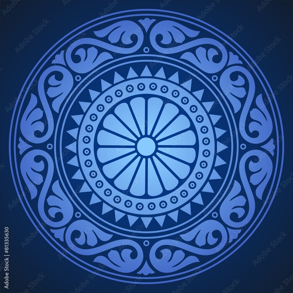 Abstract vector background mosaic rosone tilde blue Abstract vector background mosaic rosone tilde blue
