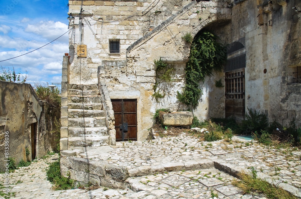 Fototapeta premium Alleyway. Sassi of Matera. Basilicata. Italy.