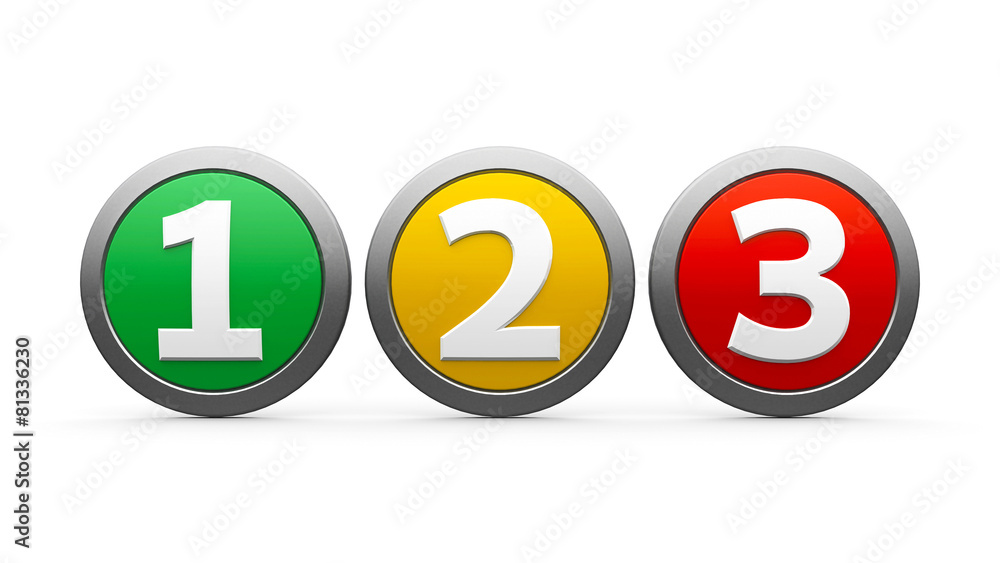 Icons numbers 1 2 3 Icons numbers 1 2 3