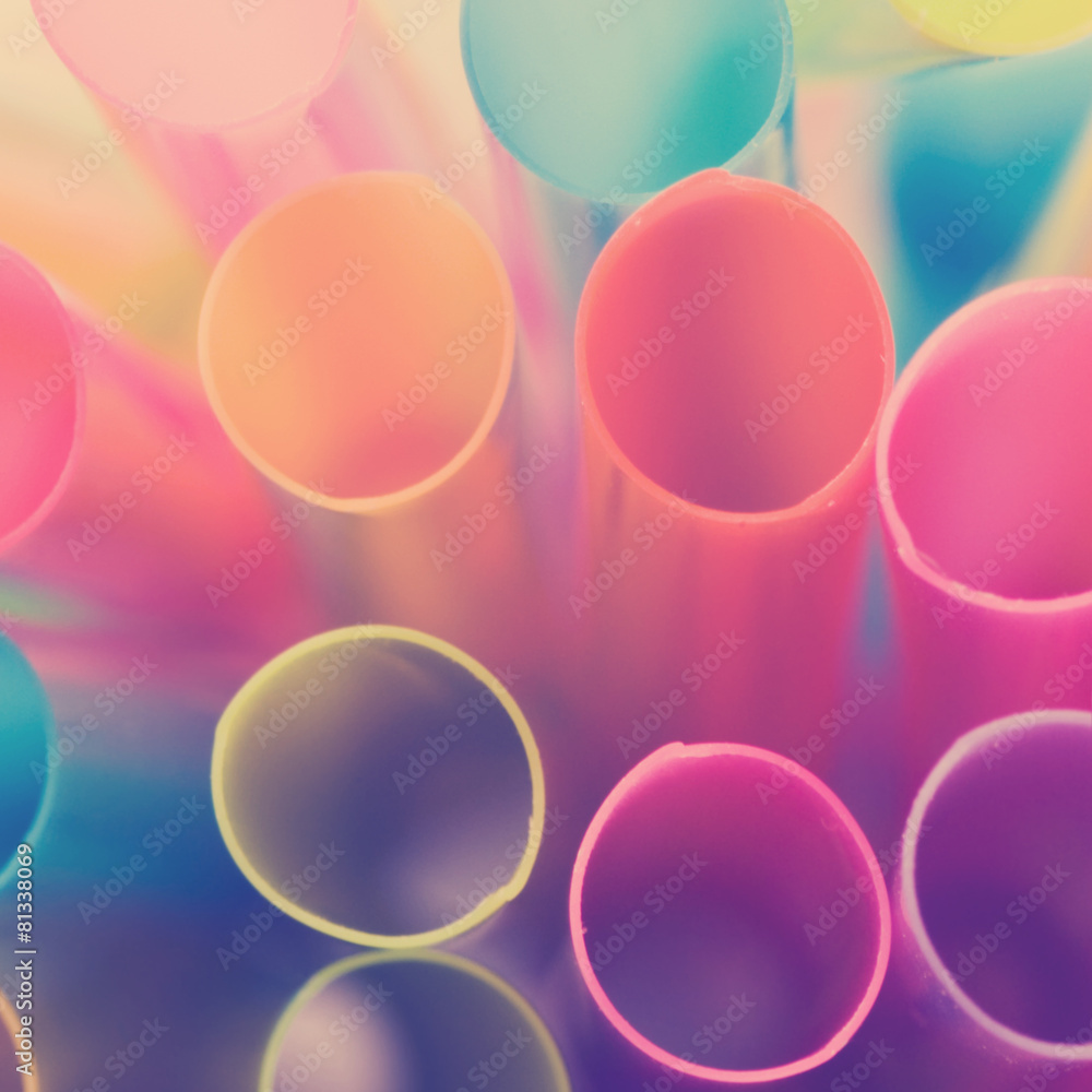 Abstract and colorful drinking straws Abstract and colorful drinking straws