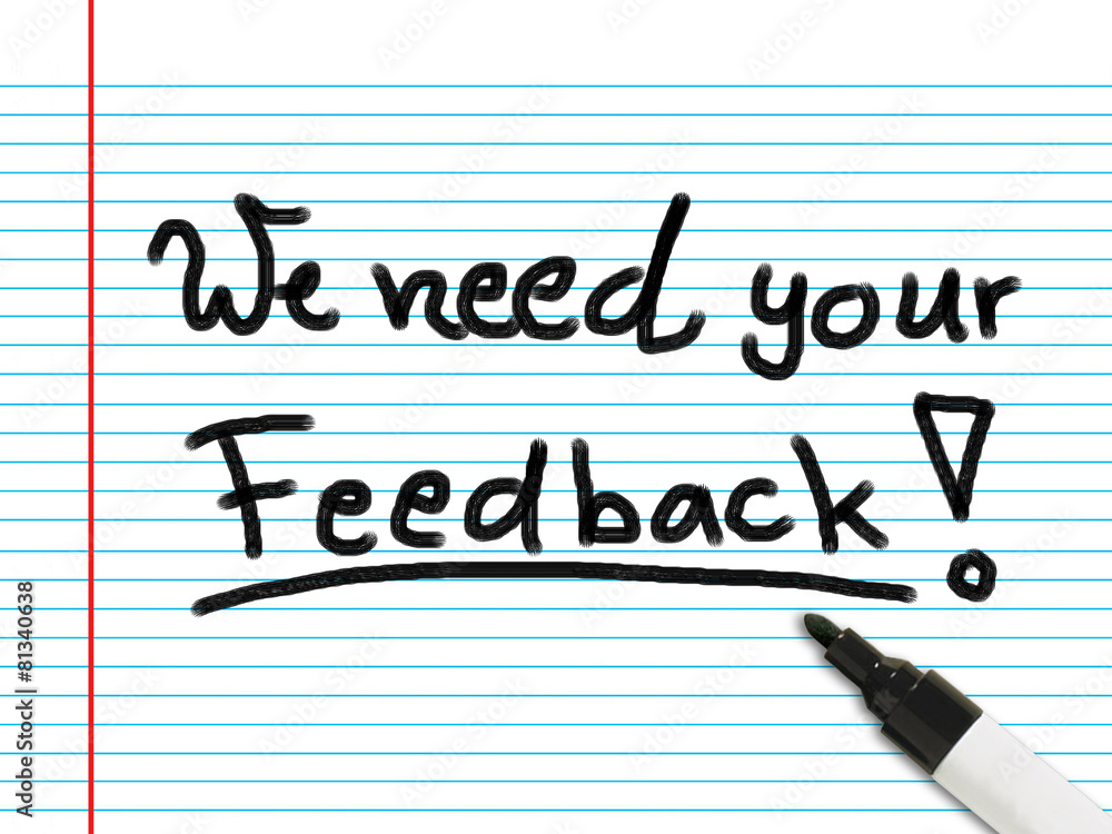 Obraz premium we need your feedback