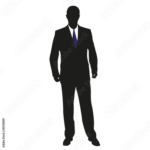 Man in suit. Vector illustration