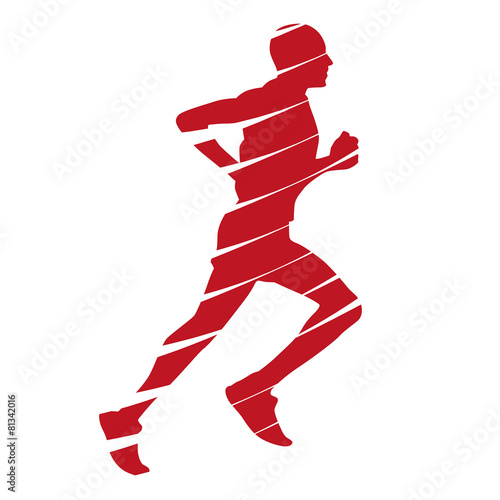 Abstract red runner