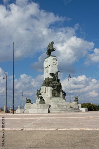 Havana - Bronze monument to Antonio Maceo, view from Malecon