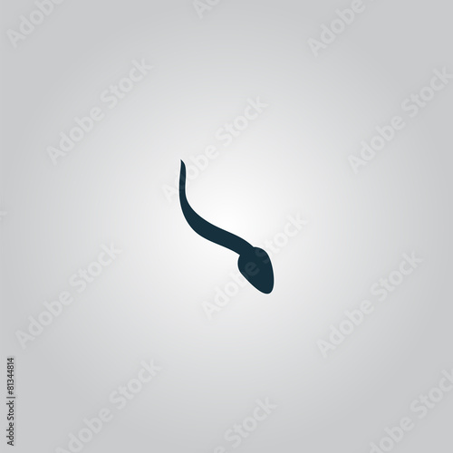Sperm sign icon. Fertilization or insemination