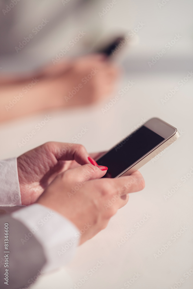 Using smartphone Using smartphone