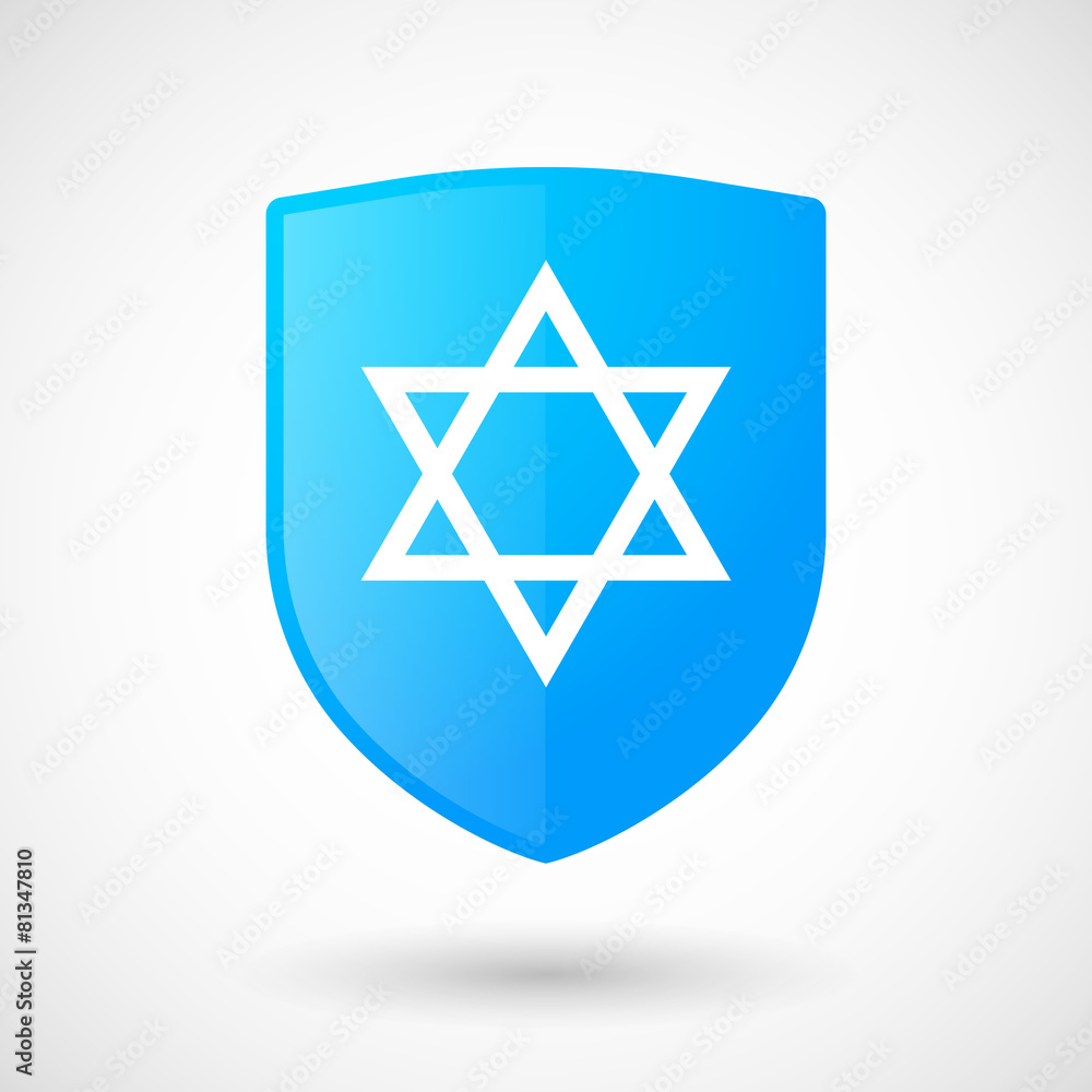 Shield icon with a david star Shield icon with a david star