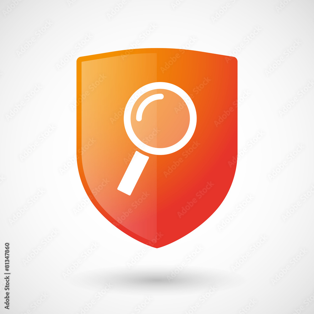 Shield icon with a magnifier