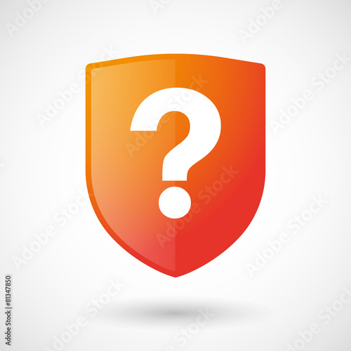 Shield icon with a question sign