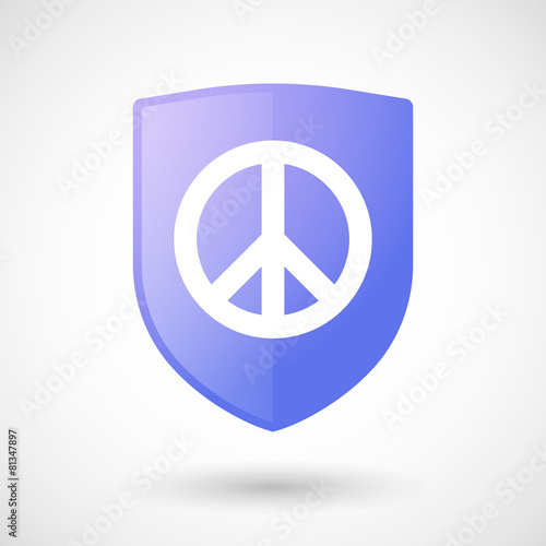 Shield icon with a peace sign