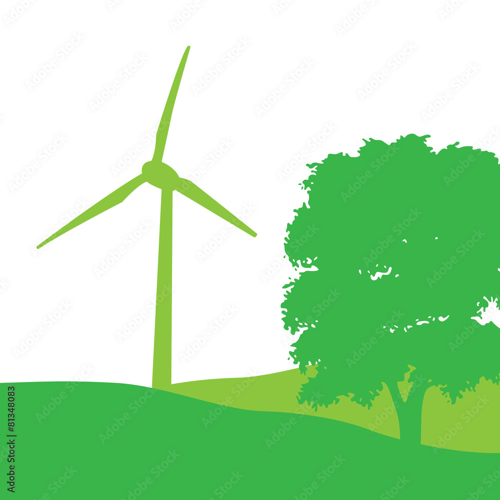 Windkraft (in grün)
