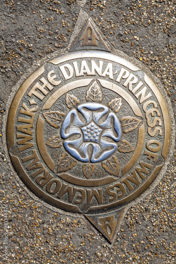 A Plaque for the Diana Princess of Wales Memorial Walk