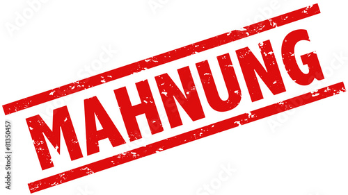 Mahnung Stempel rot