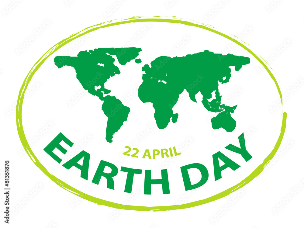 Fototapeta premium earth day logo