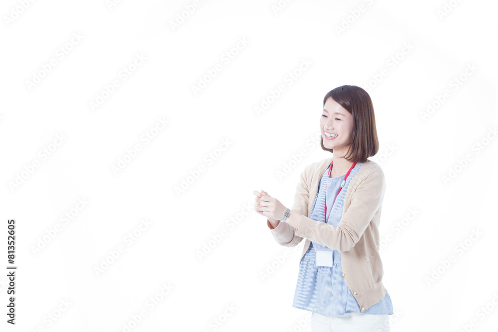 オフィスカジュアルポートレート(白バック)