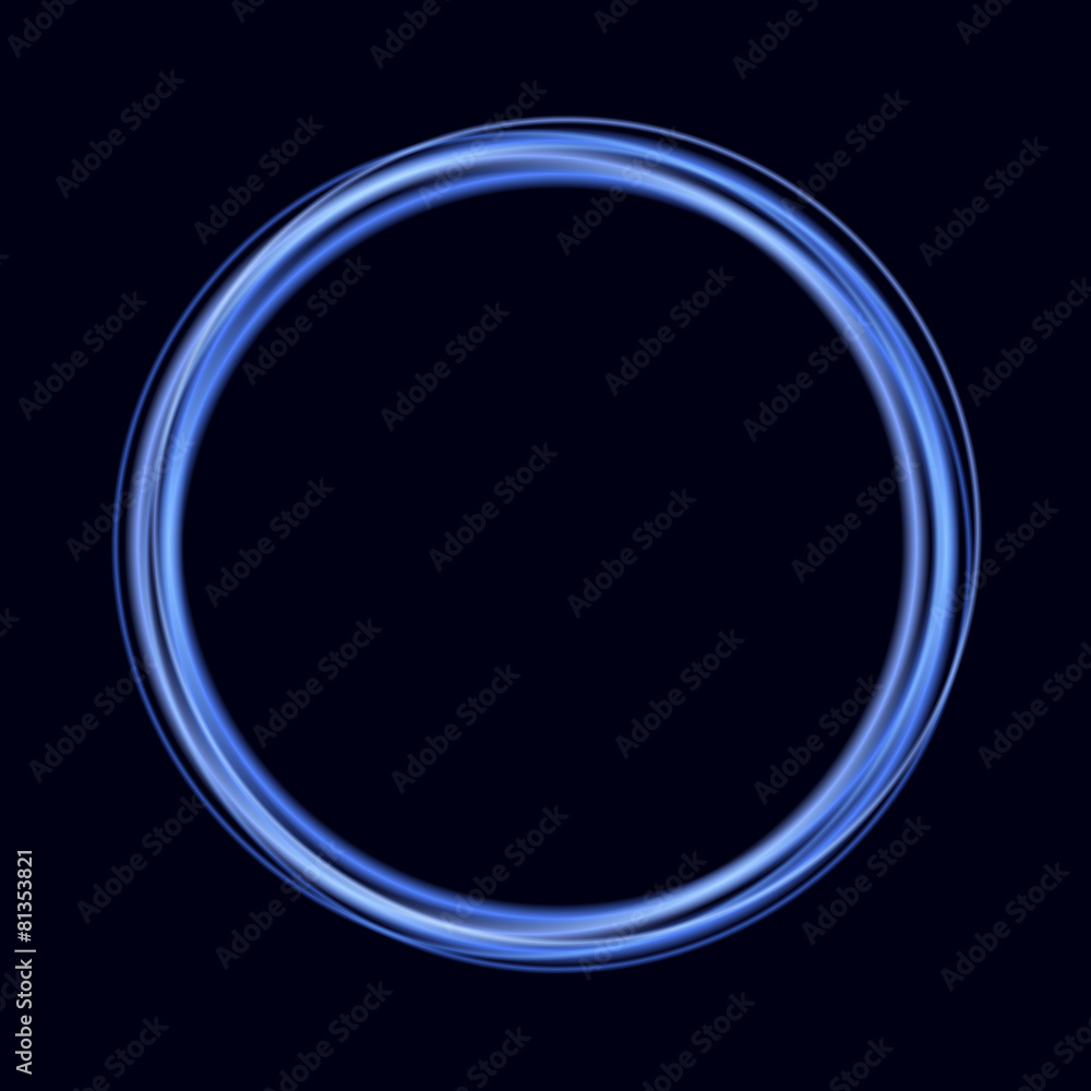 Fototapeta premium Abstract Background with Blue Shiny Rings. Vector