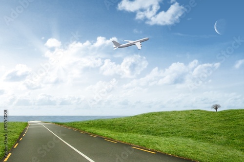 Composite image of graphic airplane
