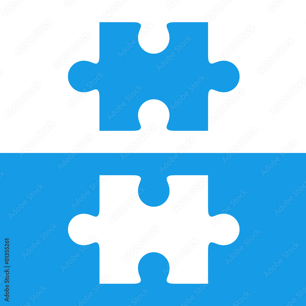 Pieza puzzle azul Pieza puzzle azul
