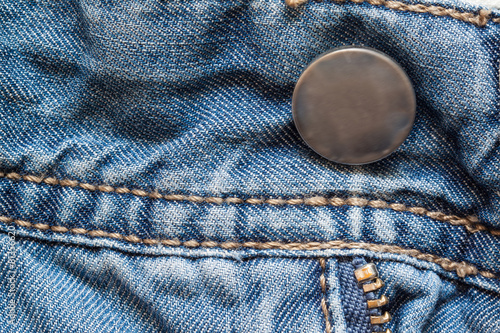 Part of classic jeans with button and zipper