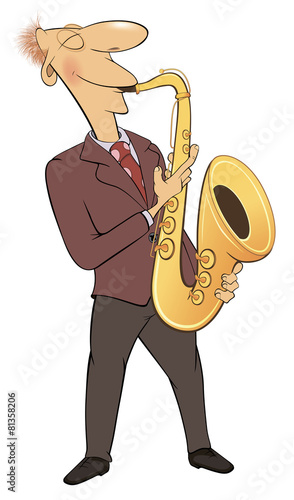 Saxophonist. Jazz musician. Cartoon