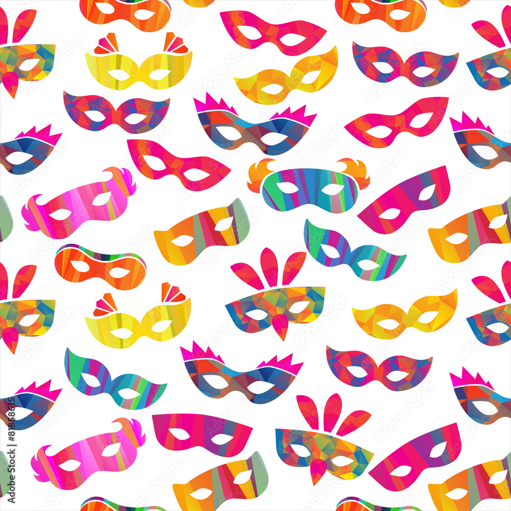 seamless pattern with carnival masks