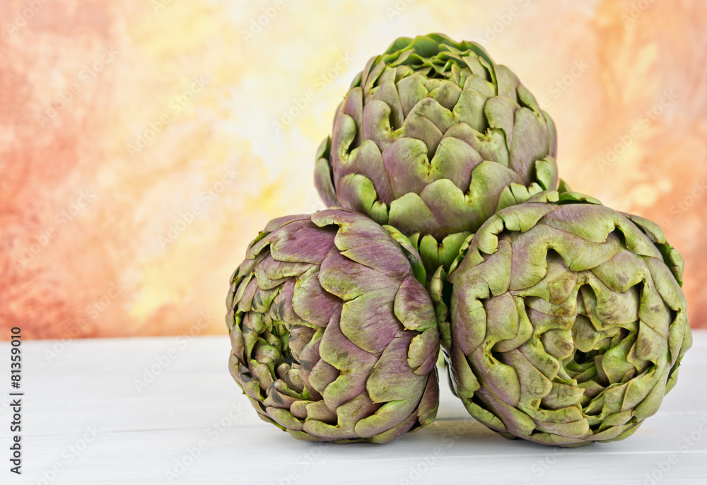 Fototapeta premium Group of fresh artichokes