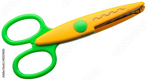 Zigzag scissors isolated on white background