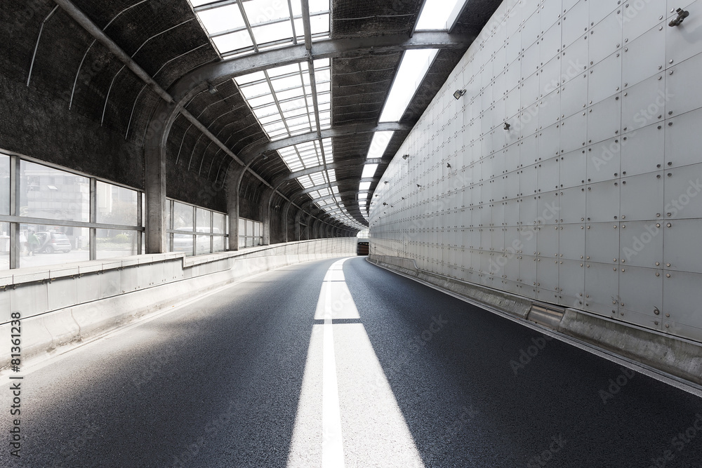 Empty tunnel of modern city Empty tunnel of modern city