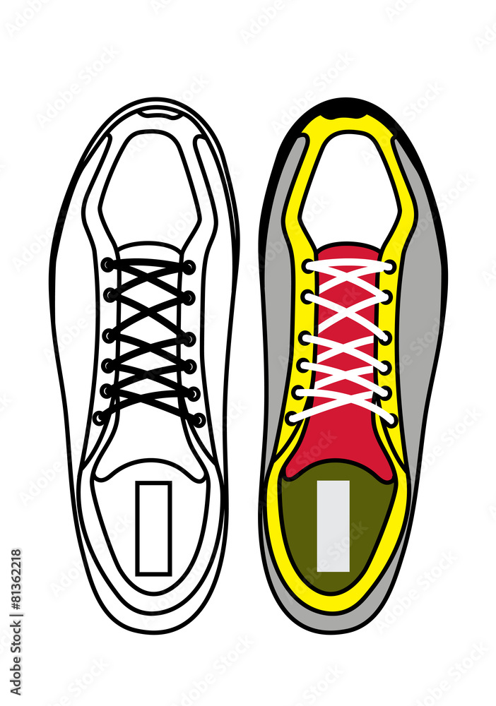 sports shoes top view sports shoes top view