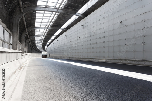 Empty tunnel of modern city