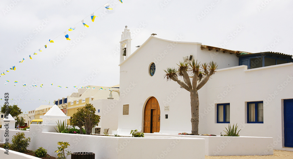 Iglesia en La Graciosa, Islas Canarias