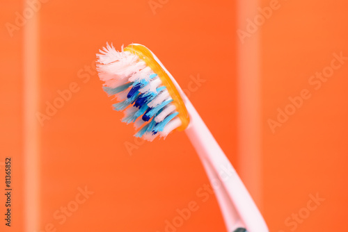 old toothbrush macro