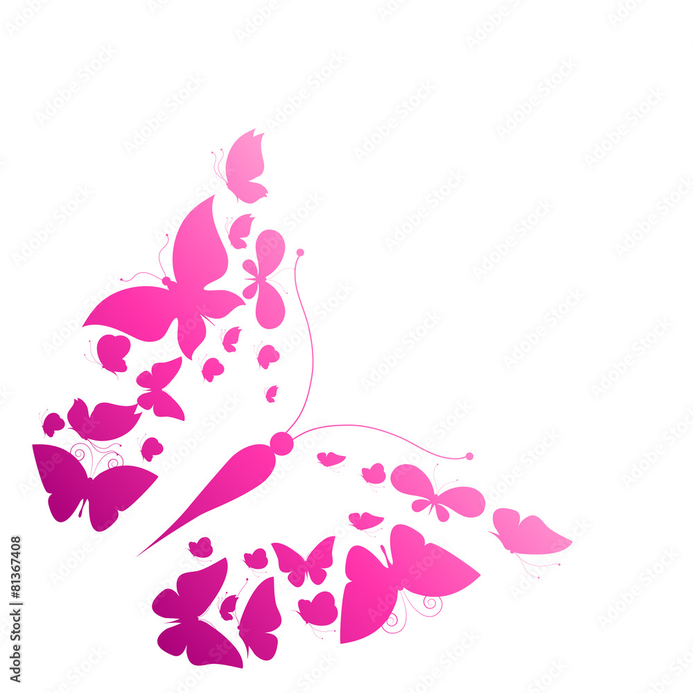 Naklejka premium butterflies design