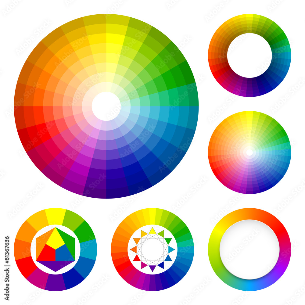 Set of color wheels